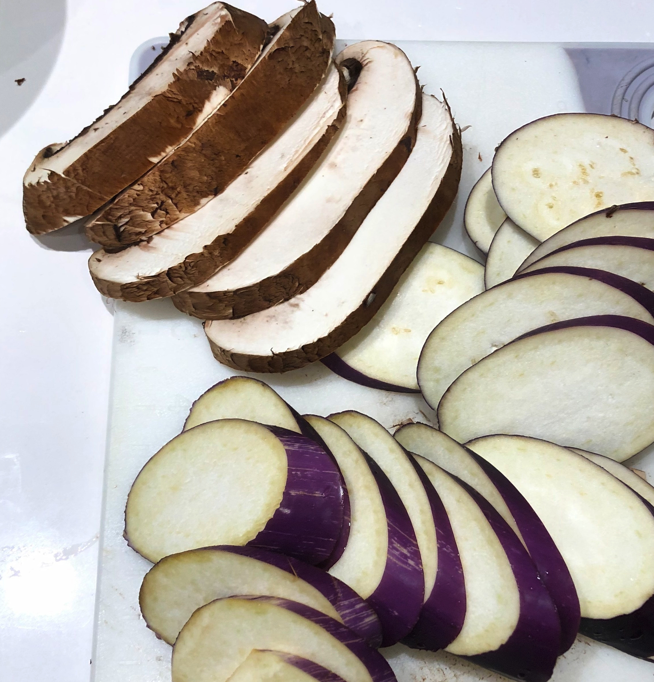 eggplant and mushroom